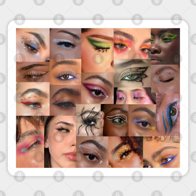 eye makeup aesthetic collage Sticker by morgananjos